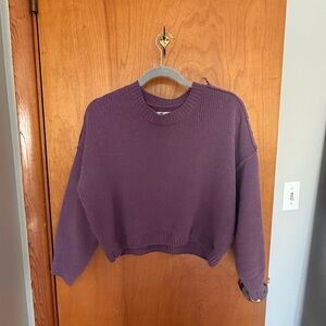 Cropped Purple Hollister Sweater